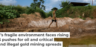 Open pit gold mines have spread across large areas of the Orinoco Mining Belt in recent years. Magda Gibelli / AFP via Getty Images